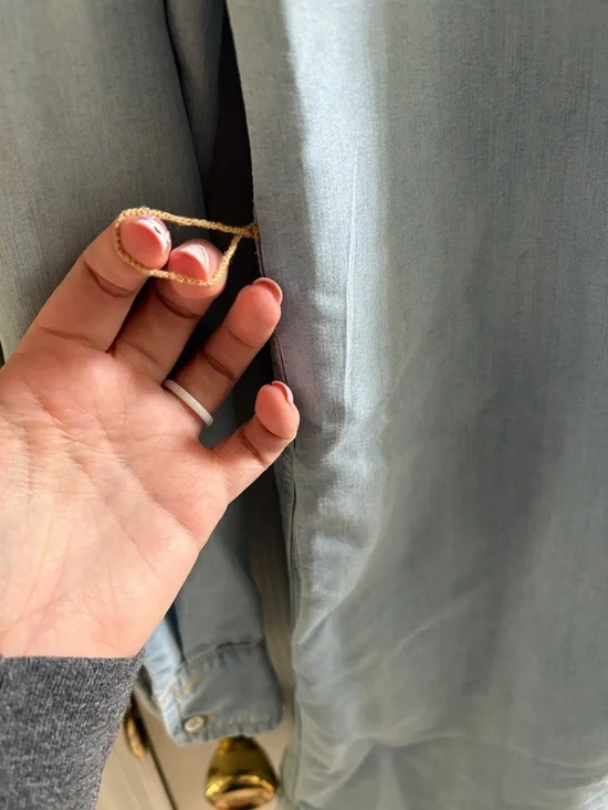 Victoria's Secret Light Wash Denim Shirt Jacket - Picture 7 of 7